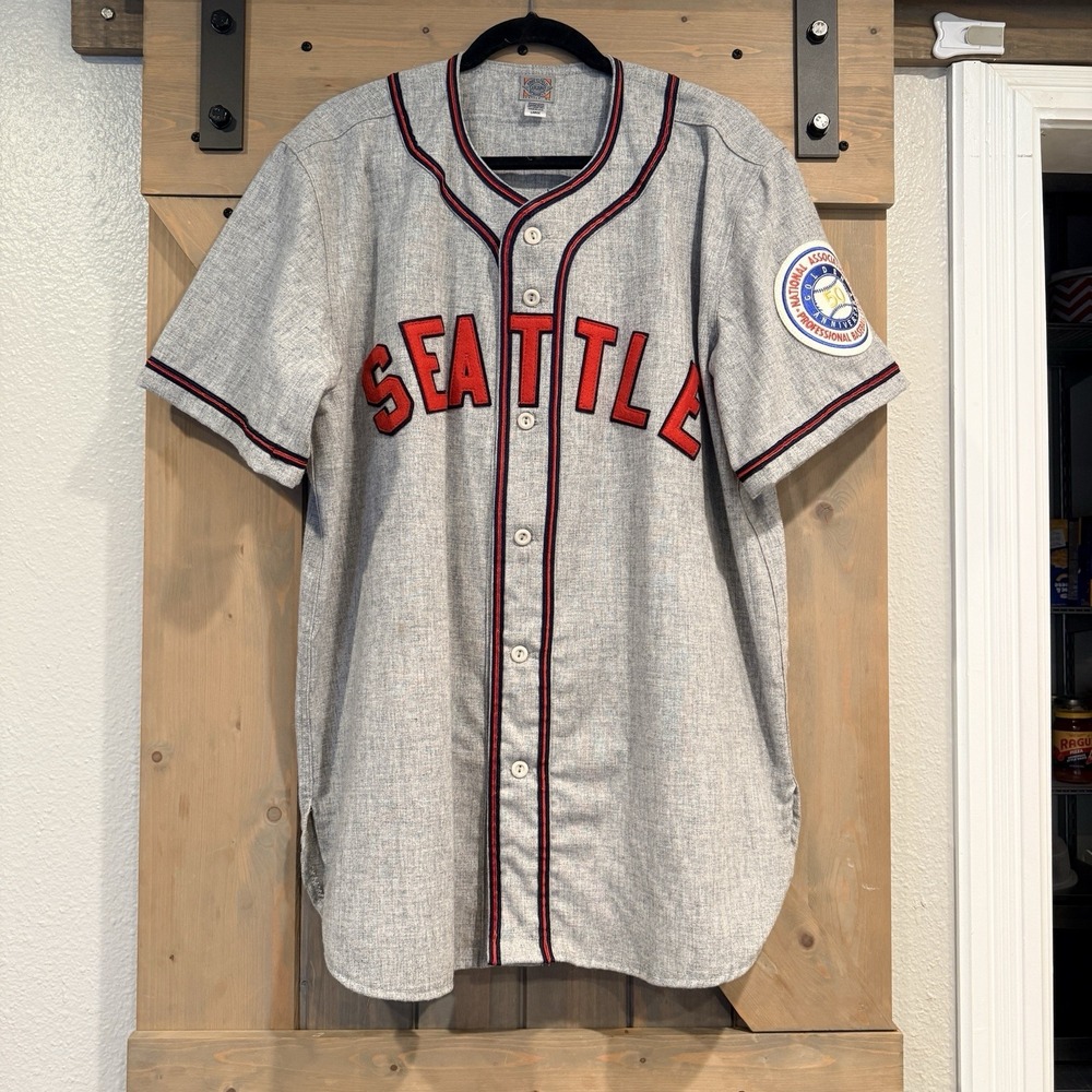 Seattle Rainiers Ebbets Wool Baseball Jersey Large USA PCL